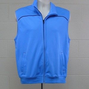CBUK Cutter & Buck athletic blue vest full zip mens size med